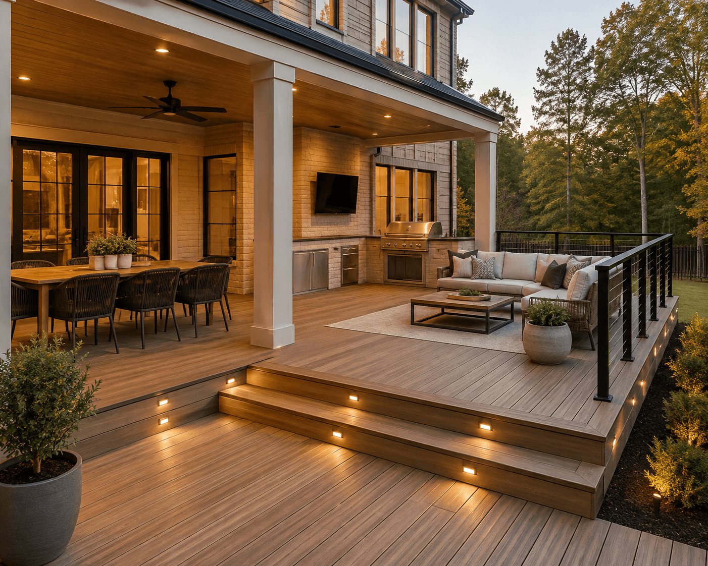 Custom deck — outdoor living
